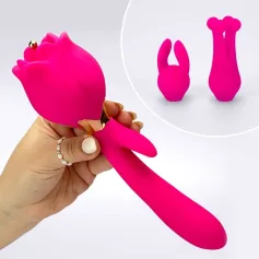 Flower passion-Dual rose vibrator Vibrators Rose Vibrators