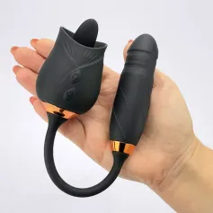 Rose passion-Dual rose vibrator Vibrators Rose Vibrators