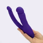 Double exciter-Double penetration vibrator Anal Toys Dildos Vibrators Vibrating Dildos