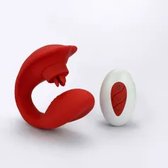 Woot-C shaped vibrator with remote Vibrators Couples Vibrators
