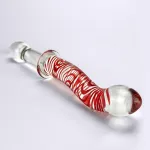 G-spot cherry swirl-Double ended glass dildo Anal Toys Dildos Glass Dildos