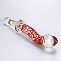 G-spot cherry swirl-Double ended glass dildo Anal Toys Dildos Glass Dildos