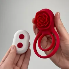 Passion flower-Rose vibrating cock ring Vibrators Rose Vibrators